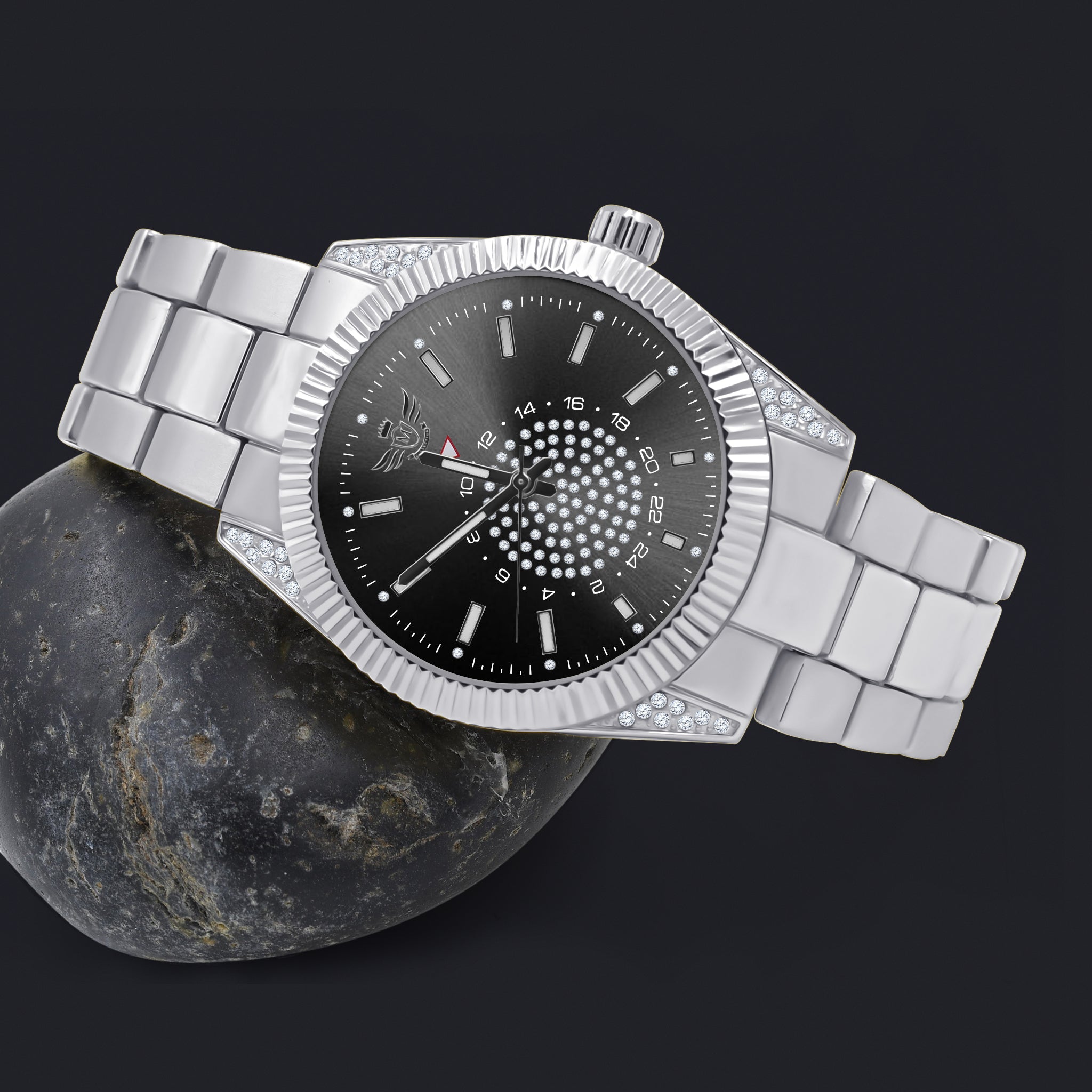 RIDER HIP HOP WATCH I 563047 featuring a luminous metal band and prominent hour markers, showcasing its urban design and sophistication.